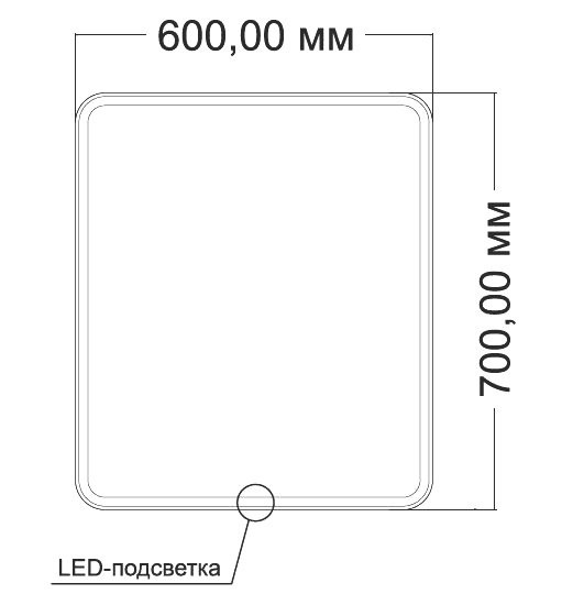 Зеркало Vincea VLM-3VC6007 60x70, с подсветкой