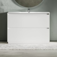 Тумба с раковиной Sancos Libra Floor 120 белый глянец, белая раковина CN7006