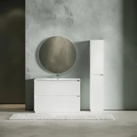 Тумба с раковиной Sancos Libra Floor 120 белый глянец, белая раковина CN7006