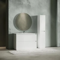 Тумба с раковиной Sancos Libra Floor 120 белый глянец, белая раковина CN7006
