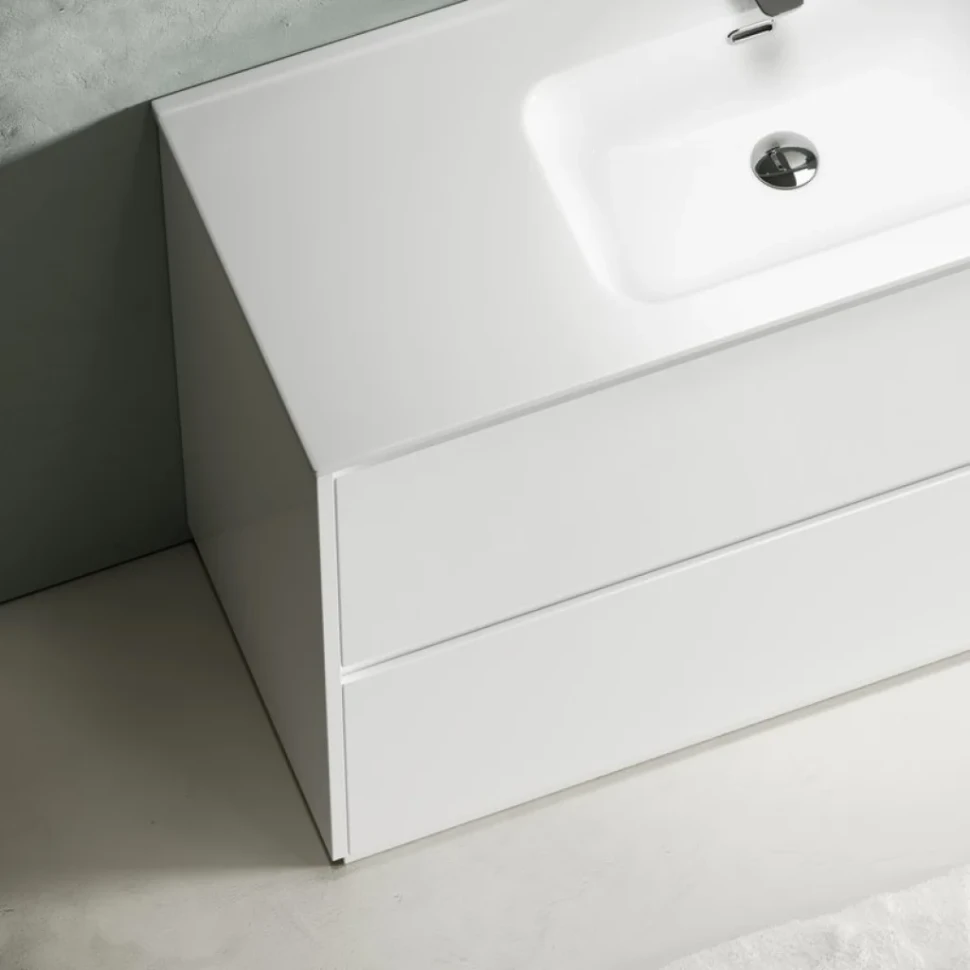 Тумба с раковиной Sancos Libra Floor 120 белый глянец, белая раковина CN7006
