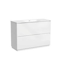 Тумба с раковиной Sancos Libra Floor 120 белый глянец, белая раковина CN7006