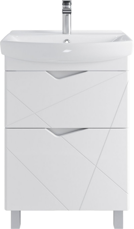Тумба под раковину SanStar Линни 60 напольная, белая