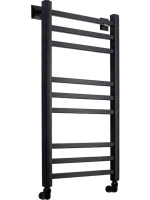 Полотенцесушитель водяной Comfysan Pioli-K W-8 80х40 80x45 см, черный матовый, лесенка
