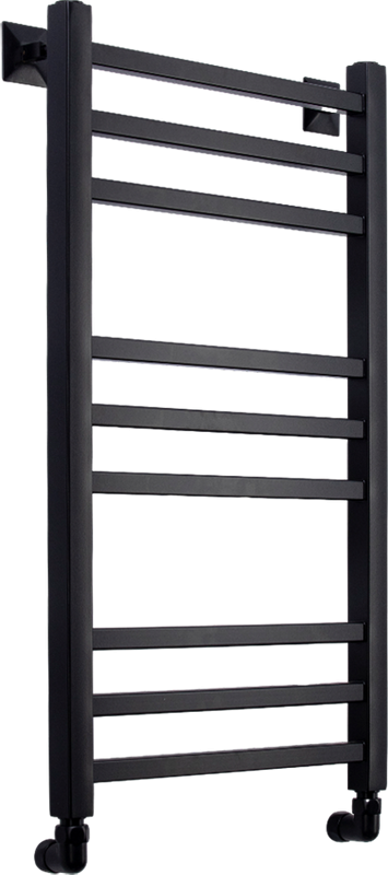 Полотенцесушитель водяной Comfysan Pioli-K W-8 80х40 80x45 см, черный матовый, лесенка