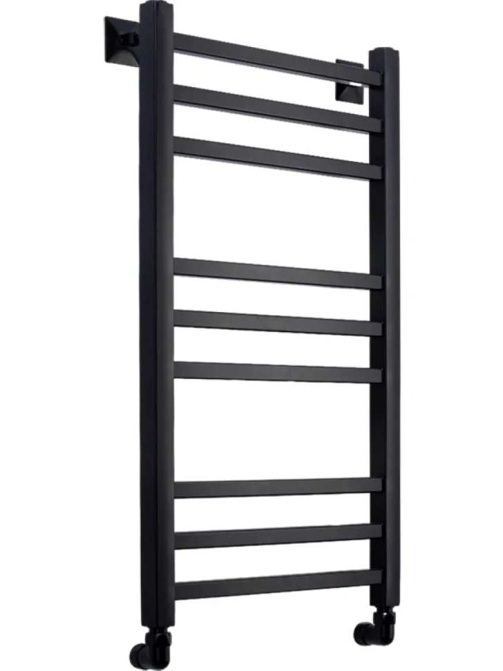 Полотенцесушитель водяной Comfysan Pioli-K W-8 80х40 80x45 см, черный матовый, лесенка