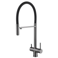 Смеситель для кухни Abber Wasser Kreis AF81141NG с гибким изливом, никель