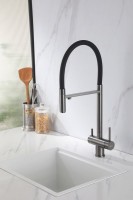 Смеситель для кухни Abber Wasser Kreis AF81141NG с гибким изливом, никель