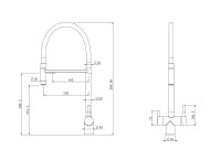 Смеситель для кухни Abber Wasser Kreis AF81141NG с гибким изливом, никель
