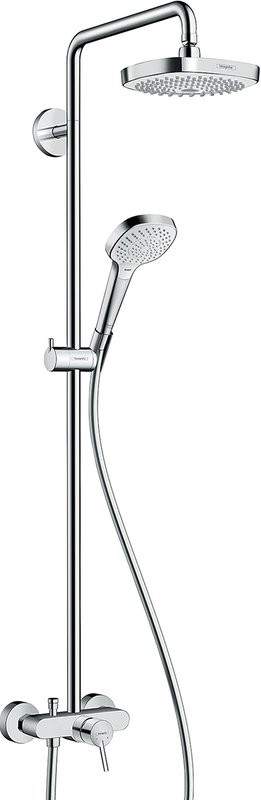 Душевая стойка Hansgrohe Croma 2jet Select E 180 с однорычажным смесителем