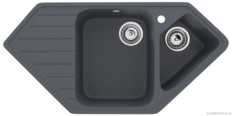 Мойка кухонная Ulgran U-409 -343 антрацит