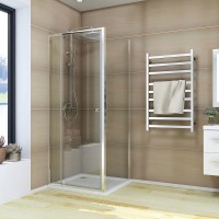 Душевой уголок Veconi Rovigo RV-026 110х100 см, профиль матовый хром, стекло прозрачное