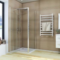 Душевой уголок Veconi Rovigo RV-026 110х100 см, профиль матовый хром, стекло прозрачное