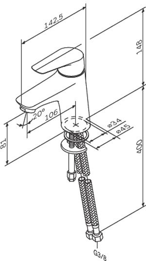 Смеситель для раковины AM.PM Joy F85E02100