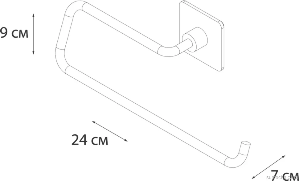 Полотенцедержатель Fixsen Square FX-93110C