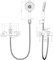 Смеситель для ванны с душем Lemark Minima LM3814C