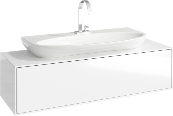 Тумба под раковину Aqwella 5 stars Genesis 120 белая + донный клапан