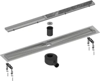 Душевой трап (лоток) Timo Drain Systems DS230208/01 800 двусторонняя панель plate под плитку, сатин