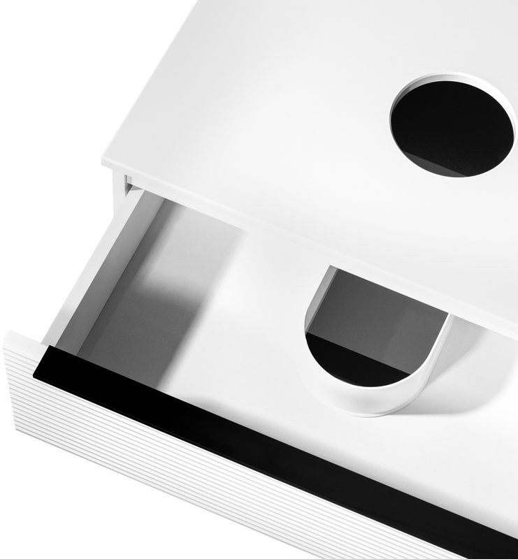 Тумба с раковиной Runo Орлеан 70 белая матовая, белый глянец, раковина Sole 40