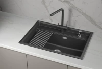 Мойка кухонная Granula Kitchen Space 7301i шварц Мойка кухонная Granula Kitchen Space 7301i шварц