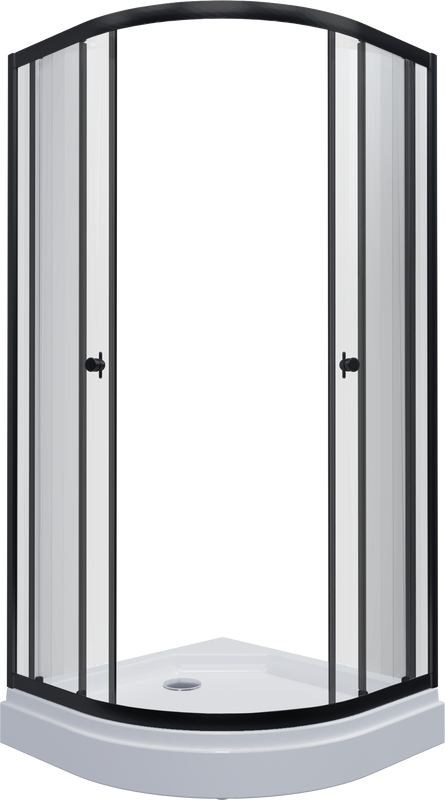 Душевой уголок Triton Альфа -блэк Щ0000054223 90x90 с поддоном