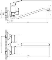 Смеситель для ванны с душем Rossinka RS29 RS29-34