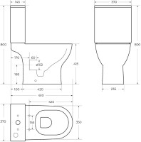 Унитаз-компакт напольный BelBagno Lounge BB045CPR/SC безободковый, с микролифтом, бачок BB045/051T