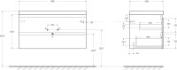 Тумба под раковину Cezares Molveno 100, legno grigio