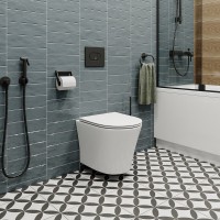 Унитаз подвесной Teymi Ellie T40802 с микрофлитом, безободковый, белый