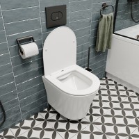 Унитаз подвесной Teymi Ellie T40802 с микрофлитом, безободковый, белый