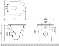 Унитаз подвесной Teymi Ellie T40802 с микрофлитом, безободковый, белый