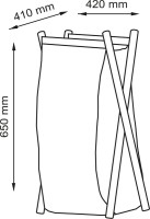 Корзина для белья Wasserkraft Nau WB-773-L белая