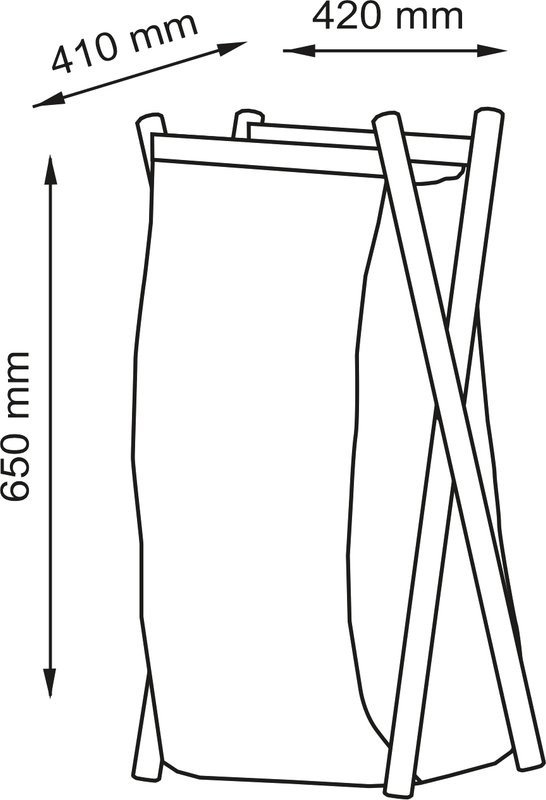 Корзина для белья Wasserkraft Nau WB-773-L белая