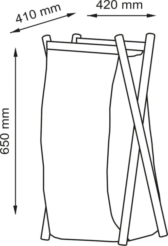 Корзина для белья Wasserkraft Nau WB-773-L белая