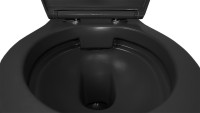Унитаз подвесной Azario Keras matt black безободковый, с сиденьем микролифт (AZ-99046B)