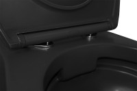 Унитаз подвесной Azario Keras matt black безободковый, с сиденьем микролифт (AZ-99046B)