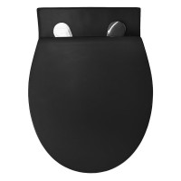 Унитаз подвесной Azario Keras matt black безободковый, с сиденьем микролифт (AZ-99046B)