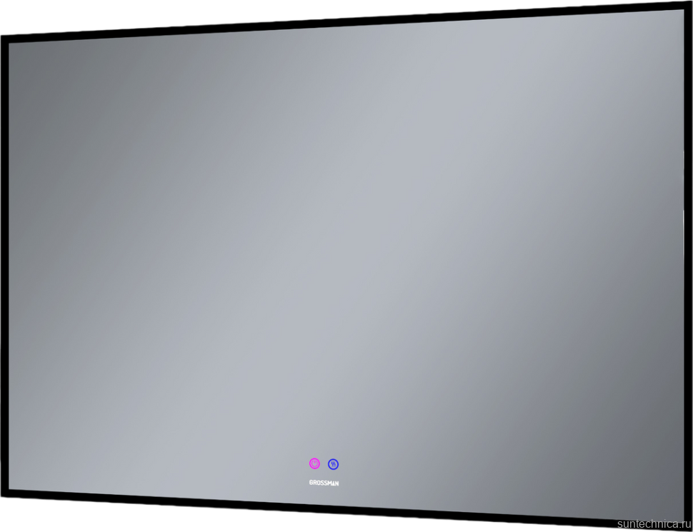 Зеркало Grossman Pragma-норма Black 100 с подсветкой, с антизапотевателем