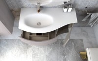 Тумба с раковиной Cezares Vague 104 L rovere sbiancato