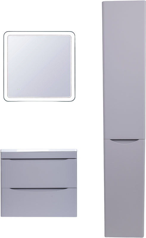 Мебель для ванной комнаты Style Line Бергамо Мини 60 Люкс Plus подвесная, антискрейтч серая