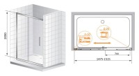 Душевая дверь в нишу Cezares Premier Soft W BF1 150 C Cr IV