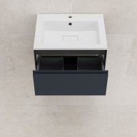 Тумба с раковиной Style Line Лима Plus 60 подвесная, эмаль, графит