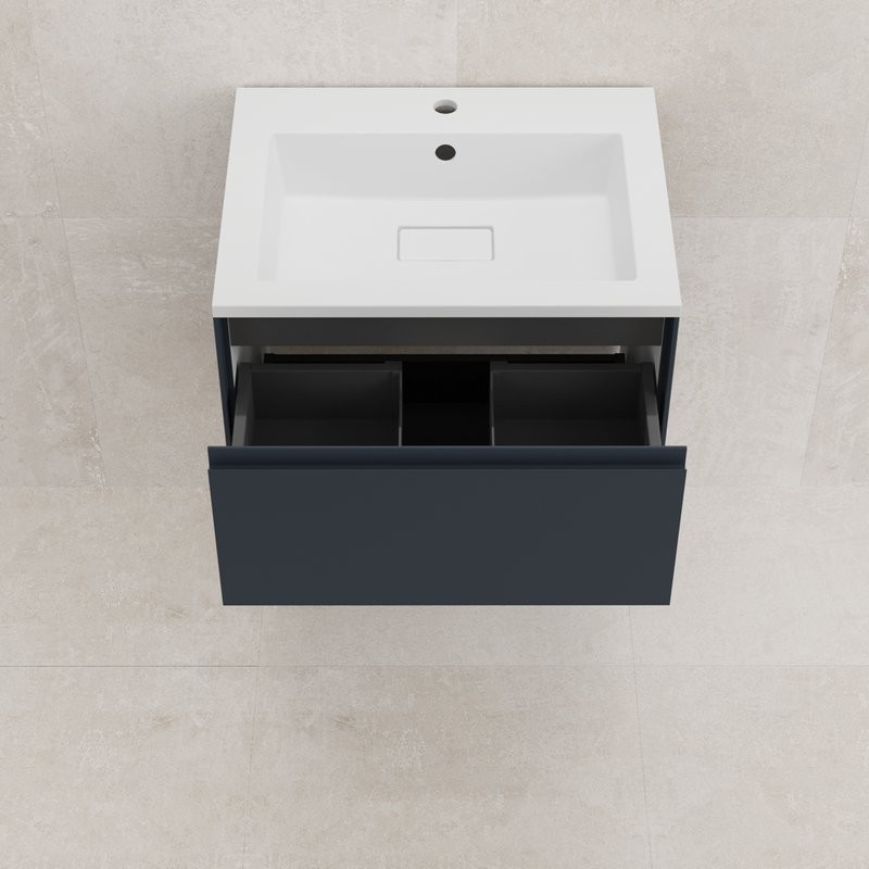 Тумба с раковиной Style Line Лима Plus 60 подвесная, эмаль, графит