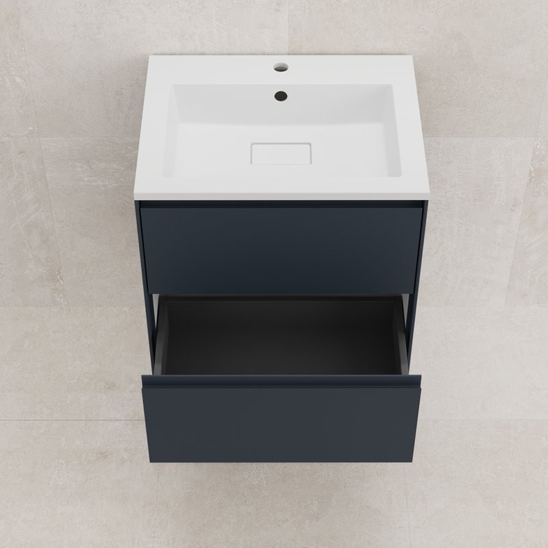 Тумба с раковиной Style Line Лима Plus 60 подвесная, эмаль, графит