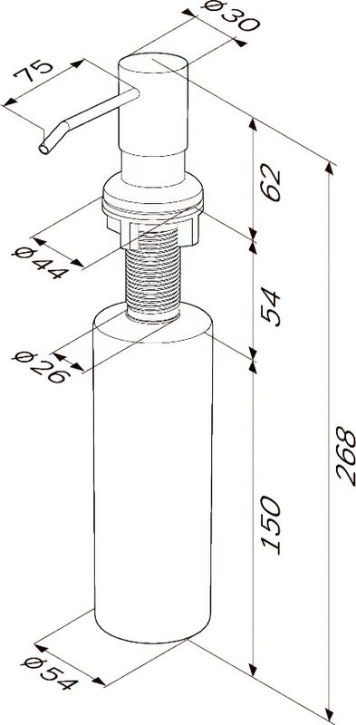 Дозатор для кухонной мойки AM.PM X-Joy A8437122 черный