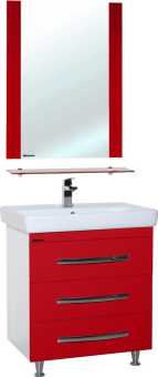 Мебель для ванной Bellezza Рокко 80 напольная, красная