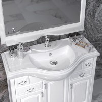 Тумба с раковиной Opadiris Риспекто 100 белая матовая