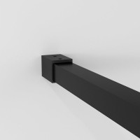 Душевая перегородка Niagara Nova NG-680-10BLACK 100х195, профиль матовый черный, стекло прозрачное с рисунком