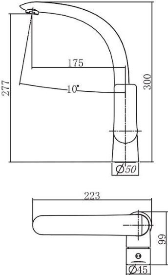 Смеситель для кухни Aquanet Arctic AF520-41СW