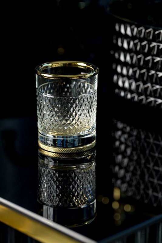 Стакан Boheme Aura 10252-G gold